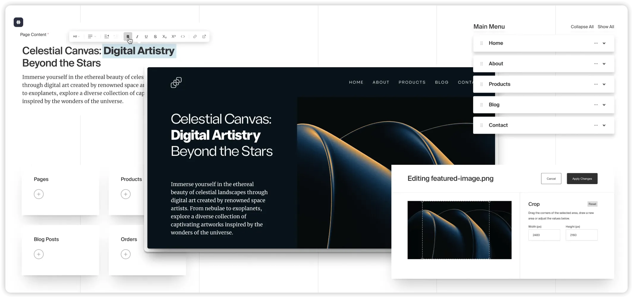 Content Management Interface 1
